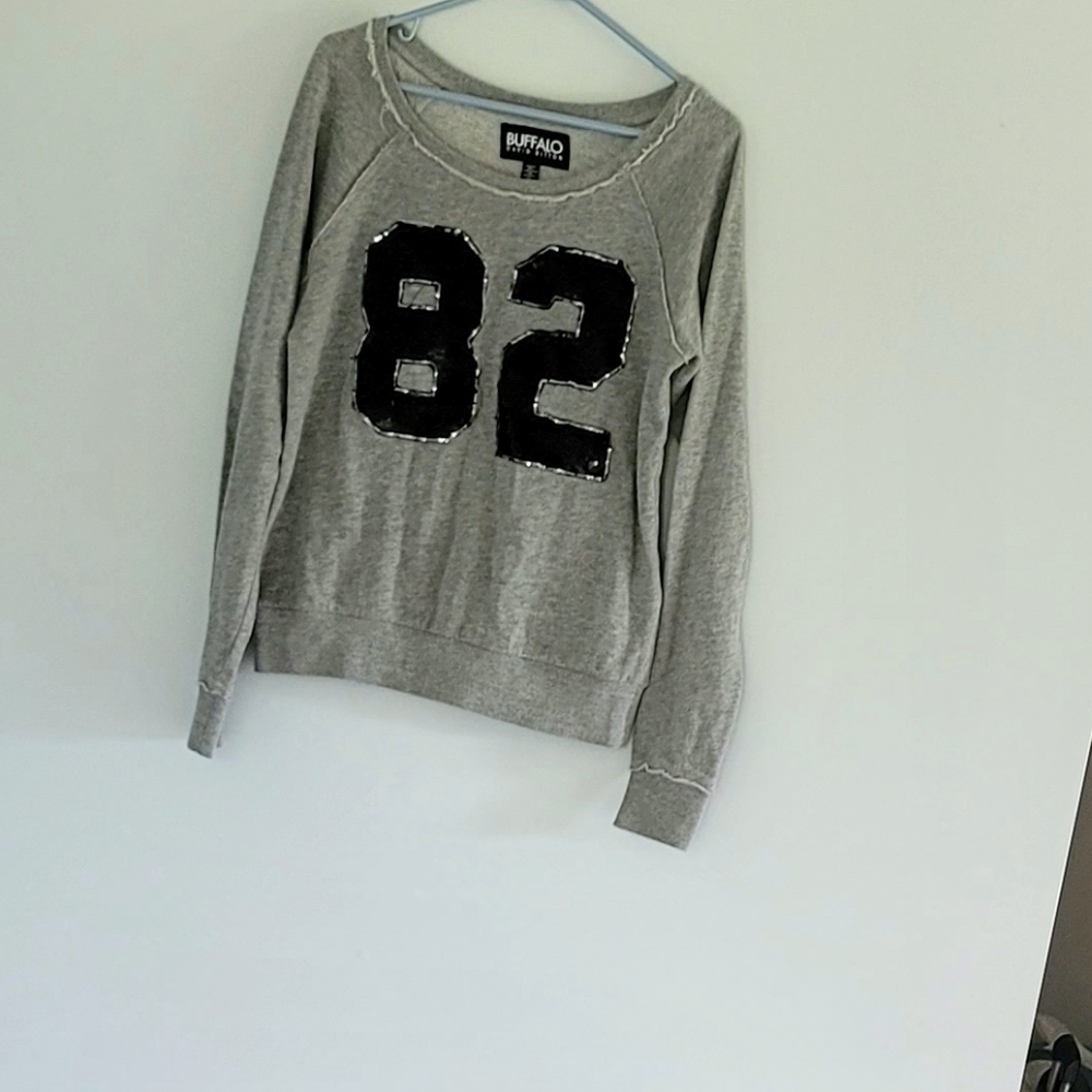 Buffalo David Bitton Petite Sequined Sweatshirt Size S
